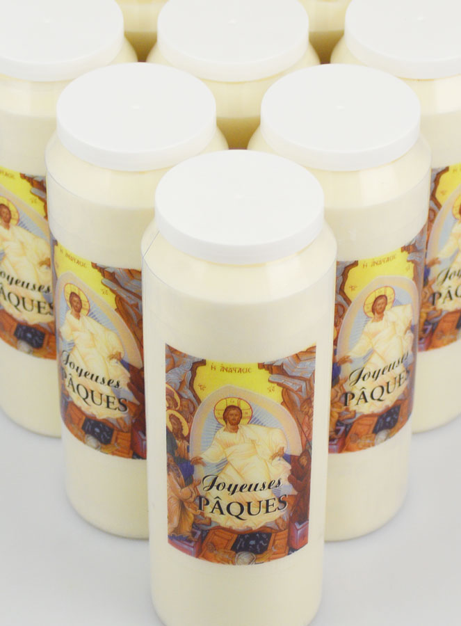 Carton de 20 Bougies de Neuvaine Joyeuses Pâques (pic 4)