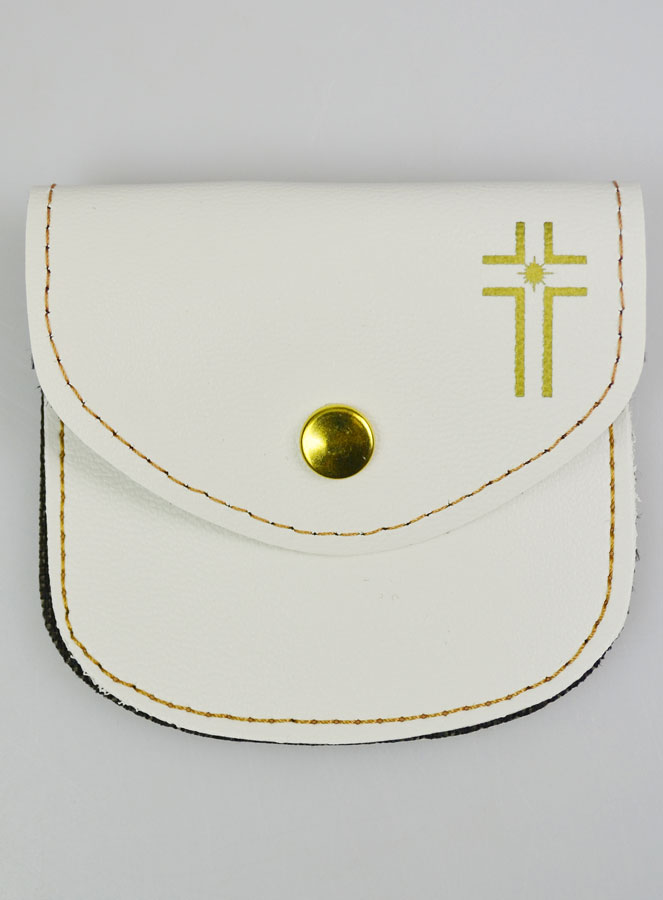 Pochette à Chapelet Blanc - Cuir (pic 2)