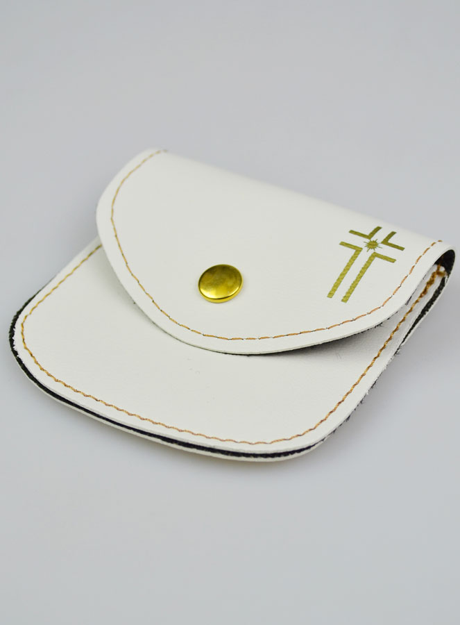 Pochette à Chapelet Blanc - Cuir (pic 3)