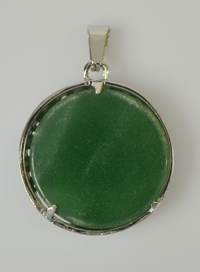 Pendentif Arbre de Vie & Pierre d'Aventurine - Argenté (pic 4)