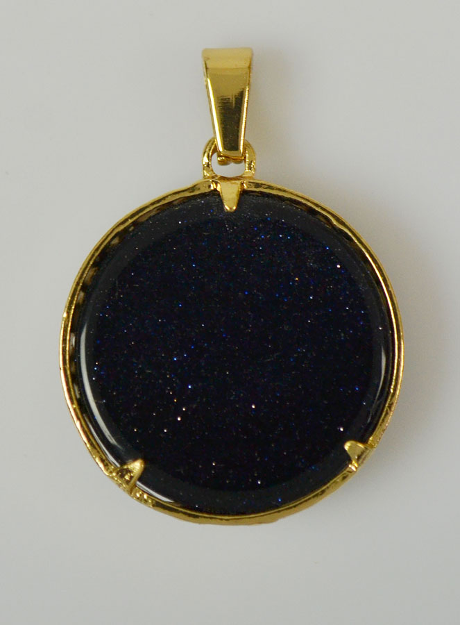Pendentif Arbre de Vie & Pierre de Goldstone - Doré (pic 4)