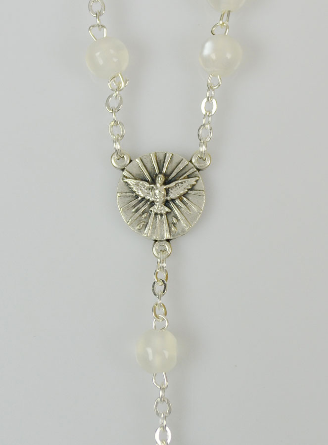 Chapelet du Saint Esprit - Grains Blanc (pic 3)
