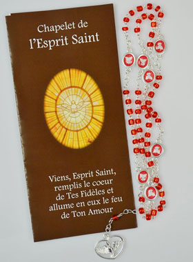 Chapelet de Dévotion de l'Esprit Saint - Médailles & Coeur Colombe (pic 1)