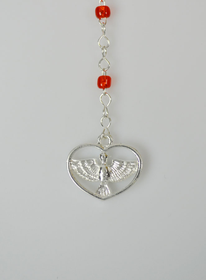 Chapelet de Dévotion de l'Esprit Saint - Médailles & Coeur Colombe (pic 4)