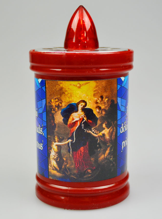 Bougie de Cimetière Rouge - Marie qui Défait les Noeuds - 60 jours (pic 2)