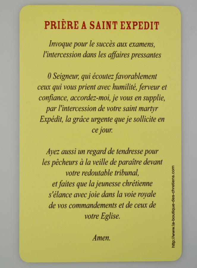 Carte de Prière à Saint Expedit (pic 4)