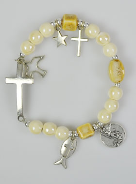 Bracelet Religieux - Médaille Saint Michel et Croix (pic 1)