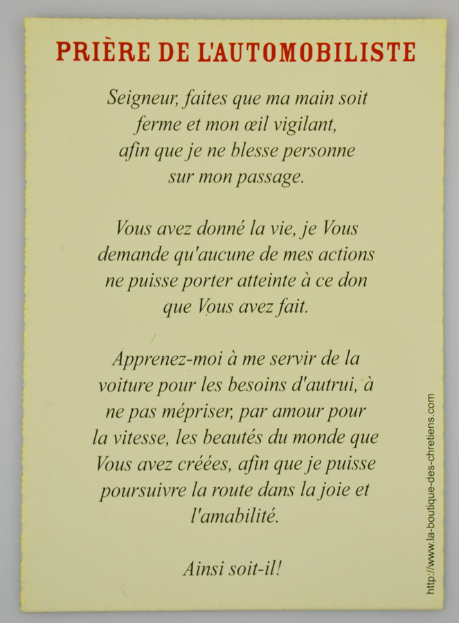 Carte de Prière à Saint Christophe (pic 4)