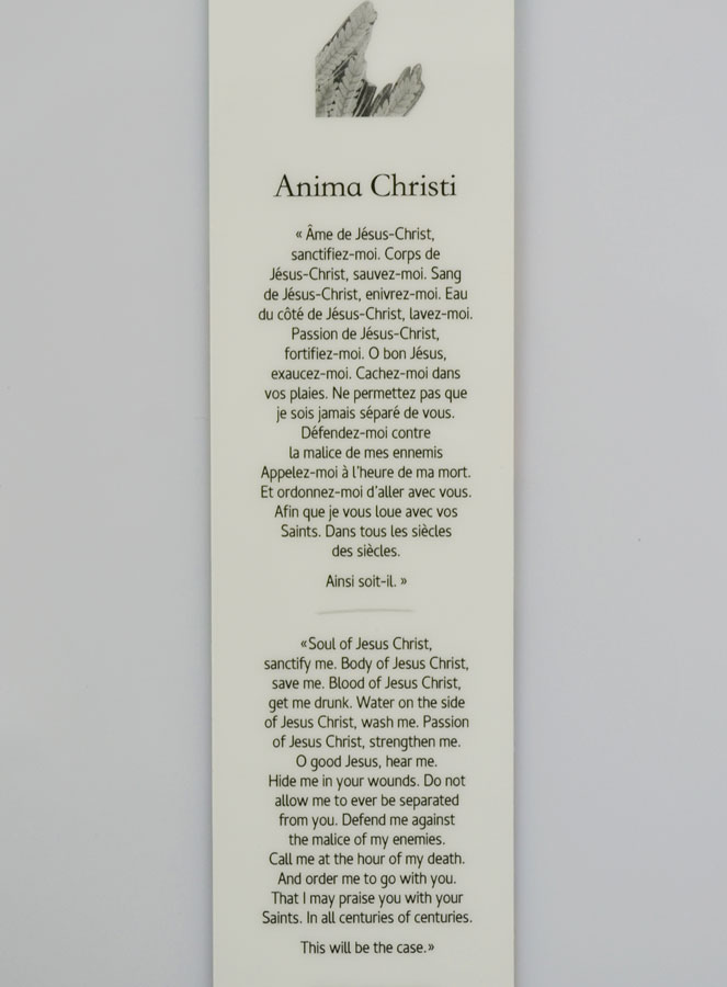 Signet de Prière Plastifié - Anima Christi (pic 4)