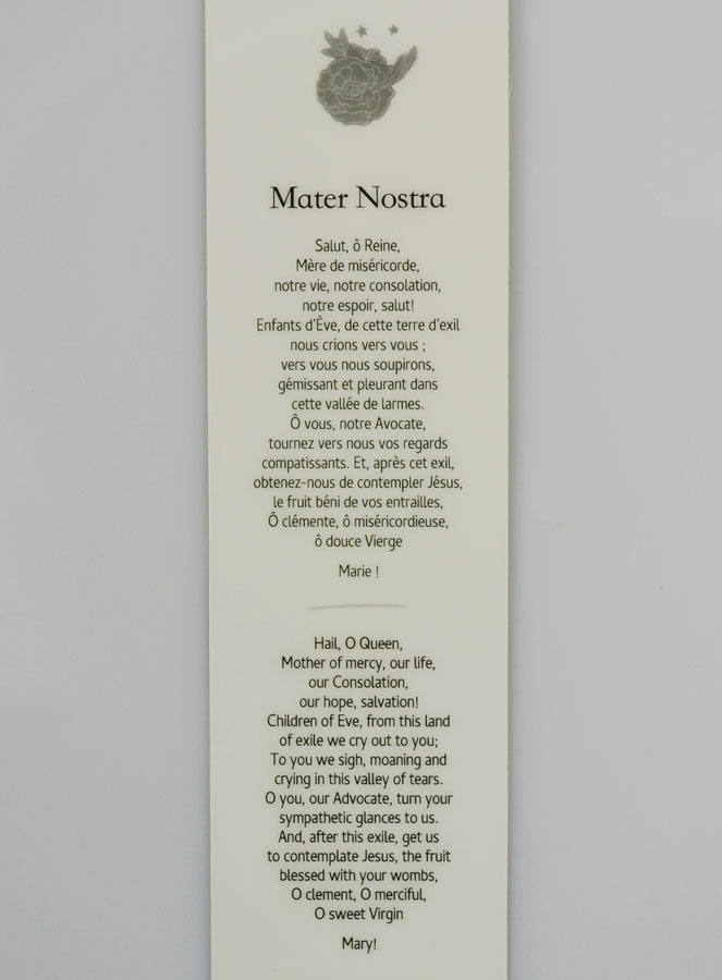 Signet de Prière Plastifié - Mater Nostra (pic 4)