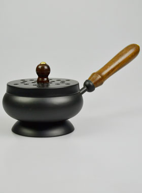 Brûle-Encens en Métal Noir - 22cm (pic 1)