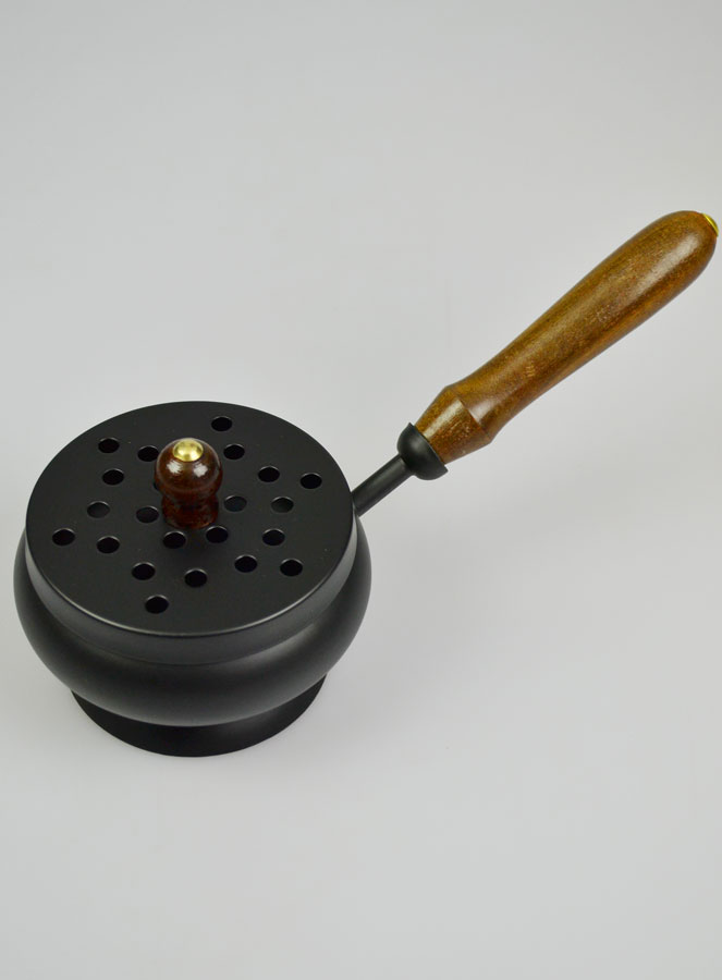 Brûle-Encens en Métal Noir - 22cm (pic 3)