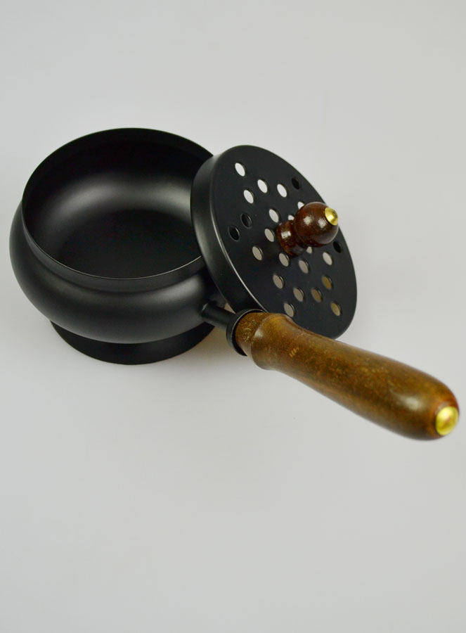 Brûle-Encens en Métal Noir - 22cm (pic 4)
