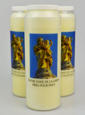 3 Bougies de Neuvaine Notre Dame de la Garde - 17.5cm (pic 1)