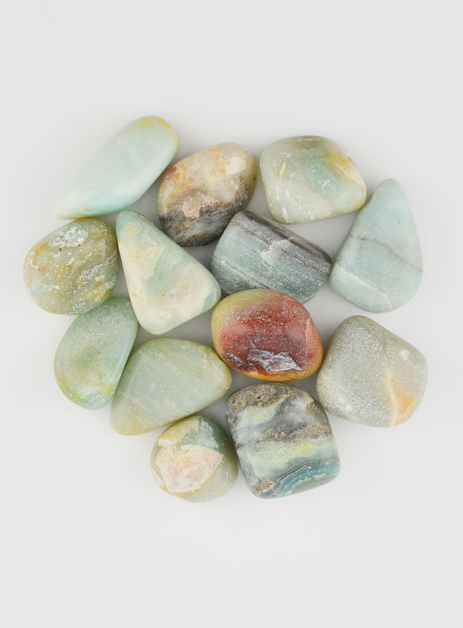 Pierre Naturelle Roulée d'Amazonite Multicolore AB - 2cm (pic 1)