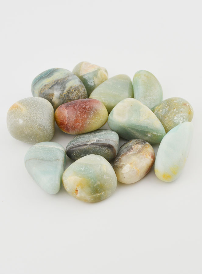 Pierre Naturelle Roulée d'Amazonite Multicolore AB - 2cm (pic 2)