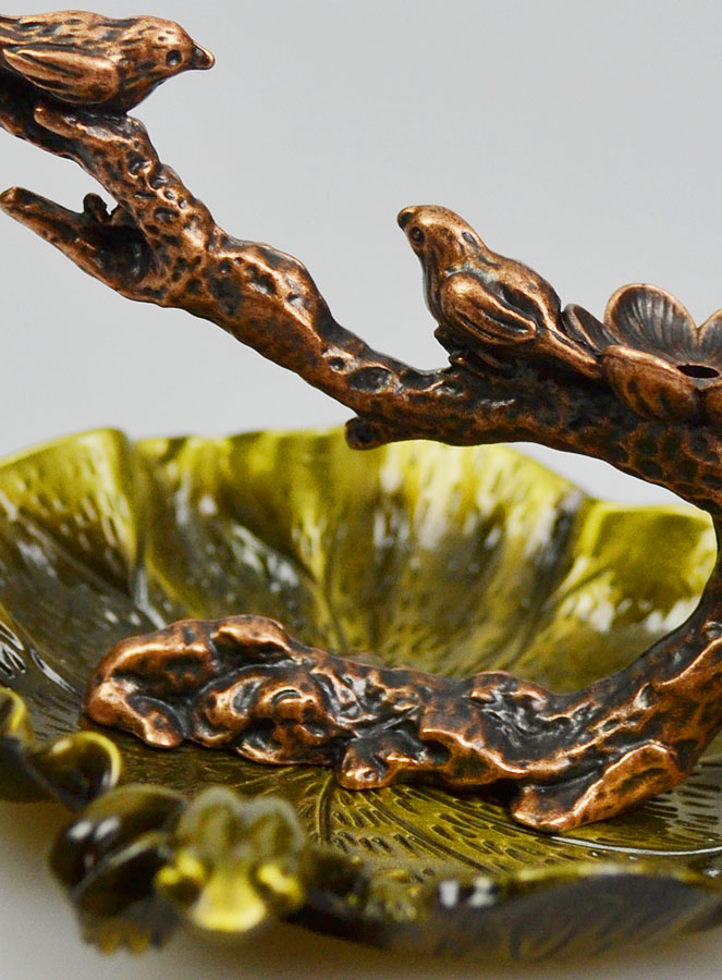 Porte Encens Etang Japonais - Bronze (pic 4)