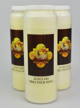 3 Bougies de Neuvaine Agnus Dei - 17.5cm (pic 1)