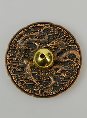 Porte Encens Dragon & Phoenix - Cuivre (pic 1)
