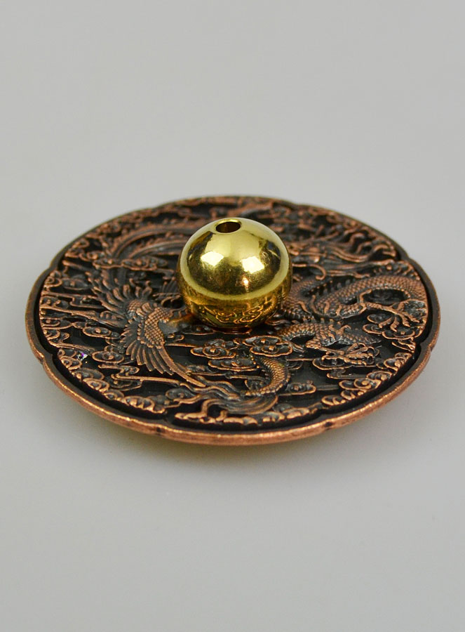 Porte Encens Dragon & Phoenix - Cuivre (pic 3)