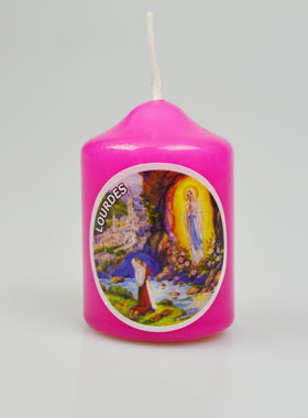 Petit Cierge de Lourdes - Fushia (pic 1)