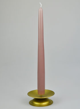 Bougie Flambeau Couleur Woodrose - 25cm (pic 1)