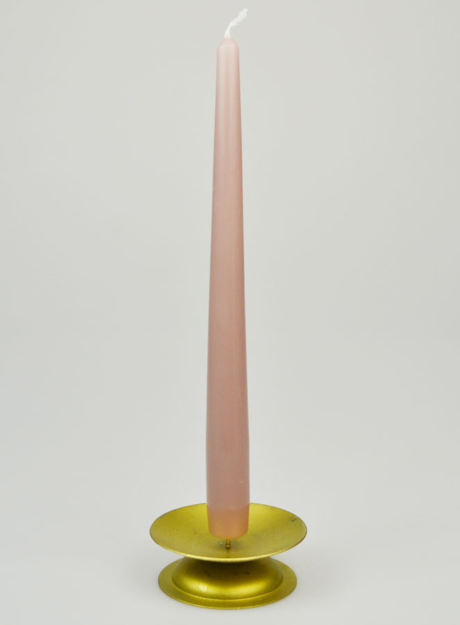 Bougie de Table Couleur Woodrose - 25cm (pic 2)