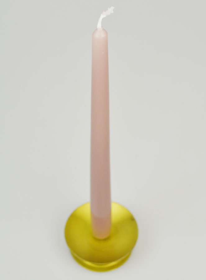 Bougie de Table Couleur Woodrose - 25cm (pic 3)