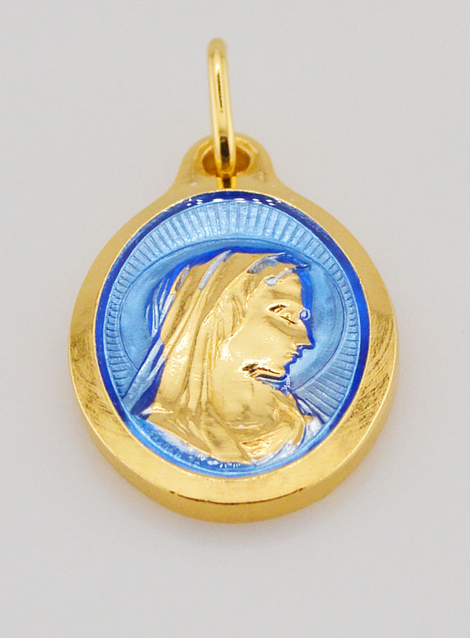 Médaille Vierge Marie de Profil - 25mm (pic 2)