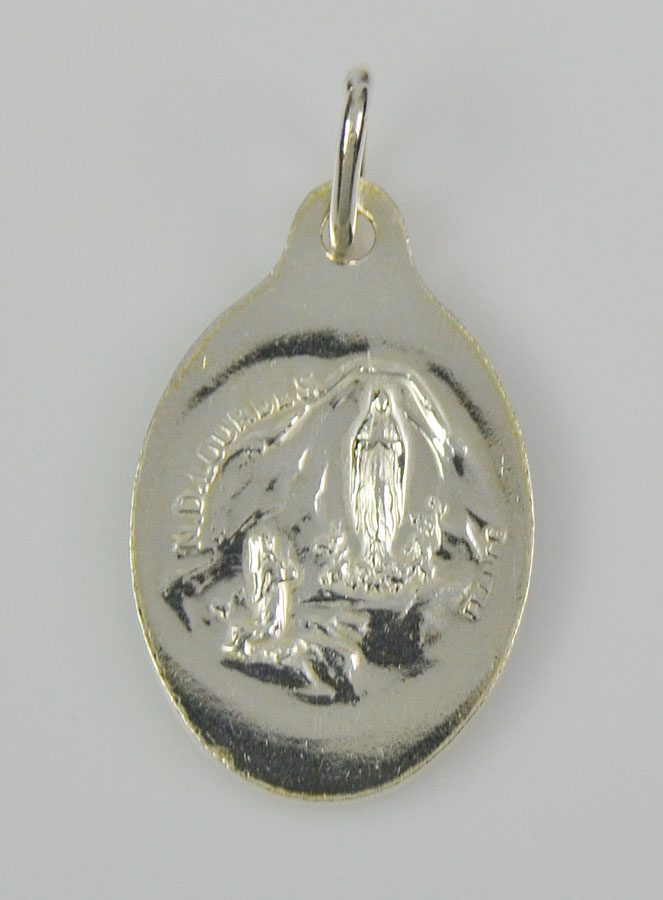 Médaille Vierge Marie Argentée - 25mm (pic 4)