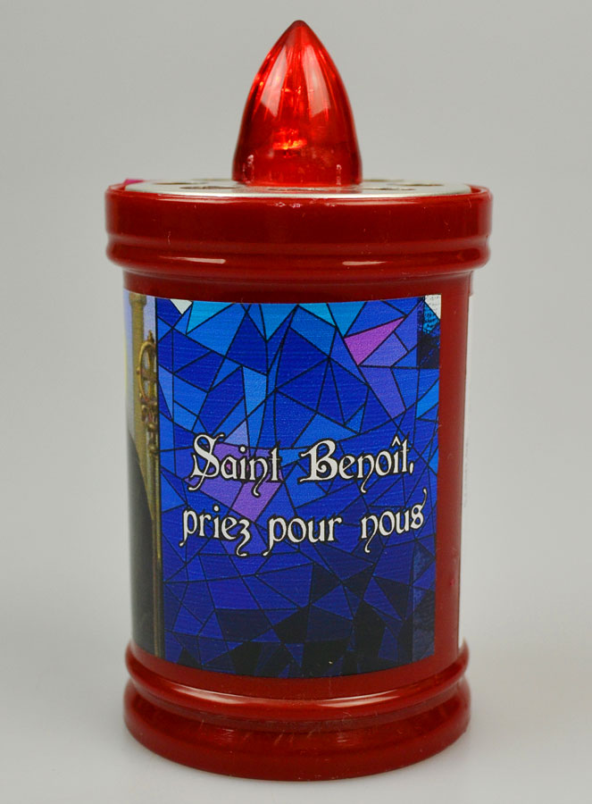 Bougie de Cimetière Led St Benoît Rouge - 60 jours (pic 3)