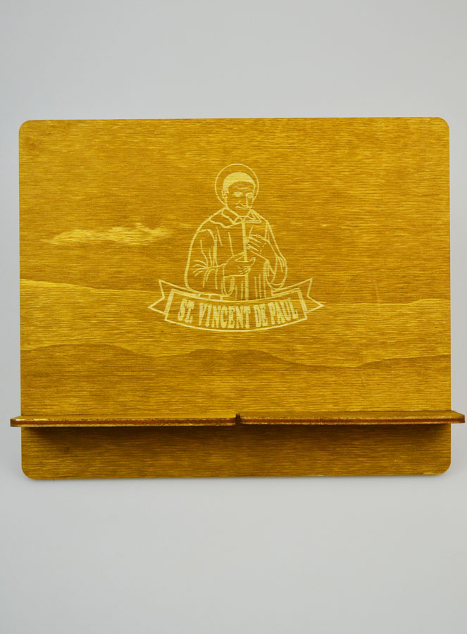 Pupitre Lutrin pour Bible - Gravé St Vincent de Paul (pic 2)
