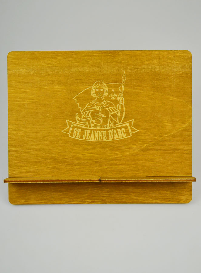 Pupitre Lutrin pour Bible - Gravé Sainte Jeanne d'Arc (pic 2)