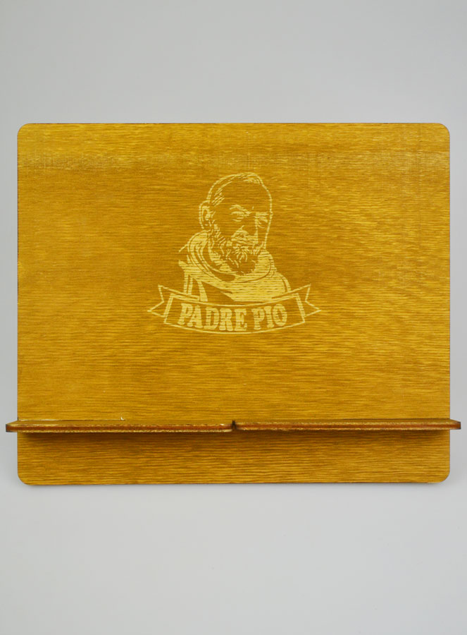 Pupitre Lutrin pour Bible - Gravé Saint Padre Pio (pic 2)