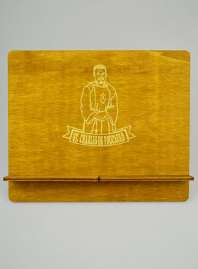Pupitre Lutrin pour Bible - Gravé Saint Charles de Foucauld (pic 1)