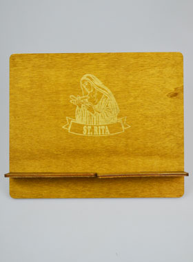 Pupitre Lutrin pour Bible - Gravé Sainte Rita (pic 1)