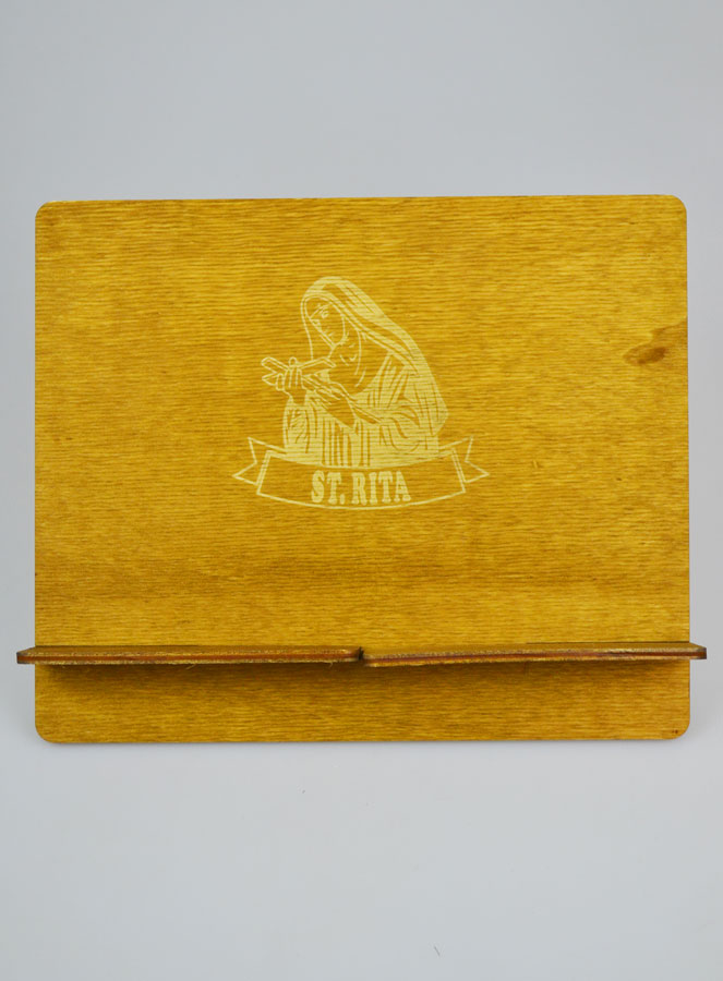 Pupitre Lutrin pour Bible - Gravé Sainte Rita (pic 2)