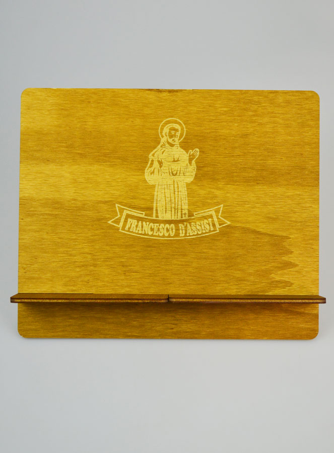 Pupitre Lutrin pour Bible - Gravé St François d'Assise (pic 2)