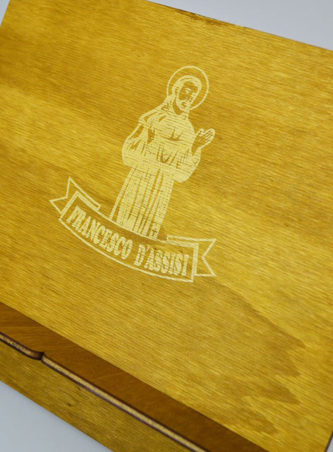 Pupitre Lutrin pour Bible - Gravé St François d'Assise (pic 3)