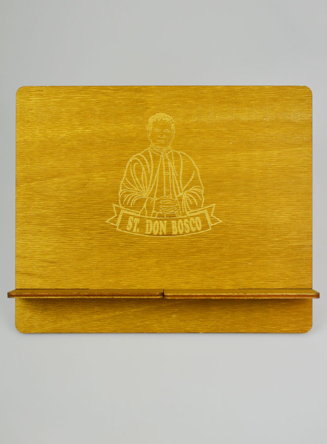 Pupitre Lutrin pour Bible - Gravé Saint Don Bosco (pic 2)