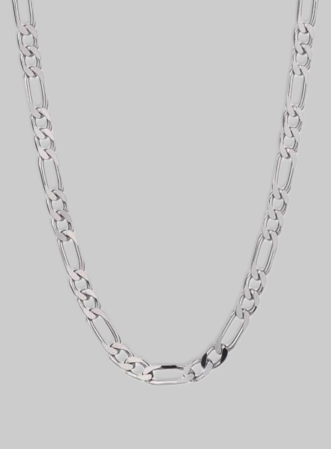 Chaine en Argent Rhodié 45cm - Maille Figaro 2,2mm (pic 1)