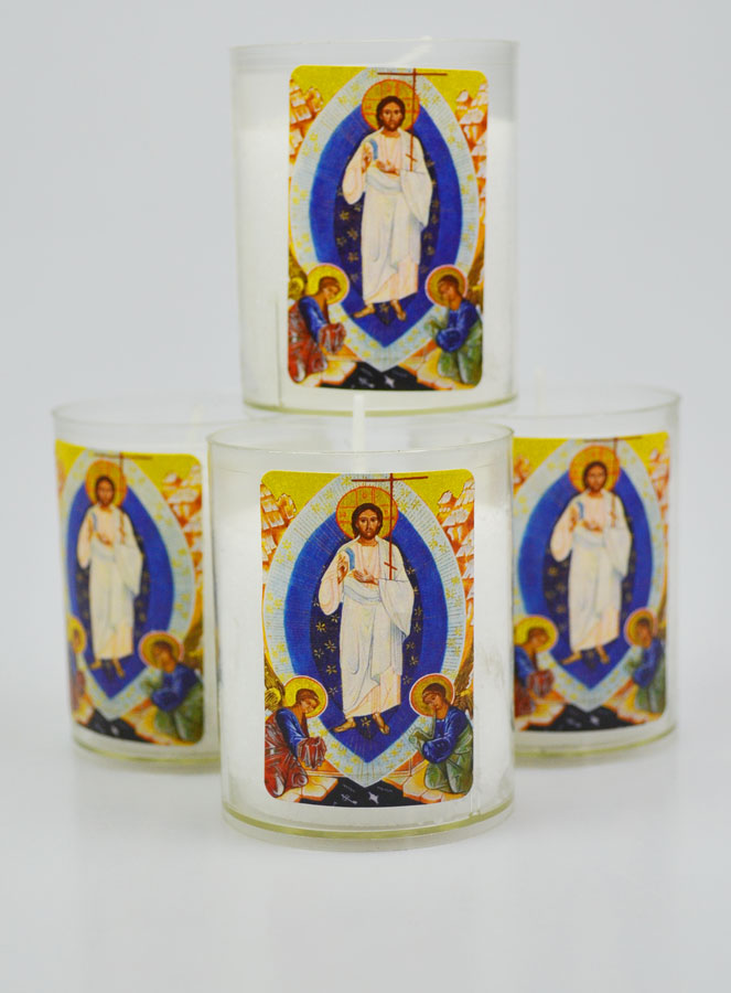 4 Bougies Veilleuse de Pâques - Christ est Ressuscité (pic 1)
