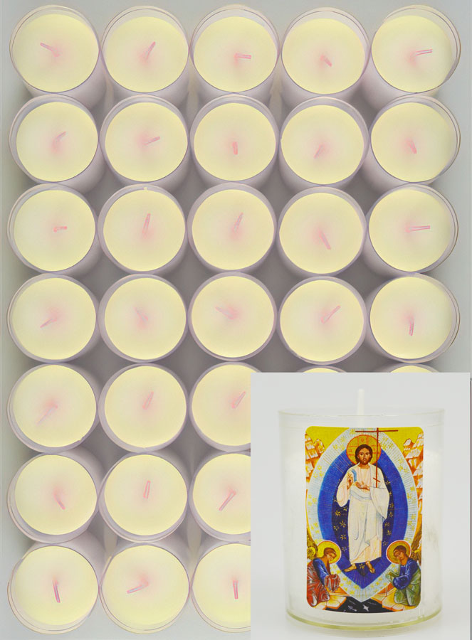 10 Bougies Veilleuse de Pâques - Christ est Ressuscité (pic 2)