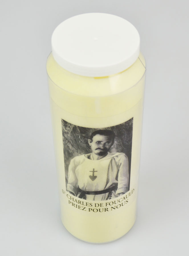 Bougie de Neuvaine Saint Charles de Foucauld - 17.5cm (pic 3)