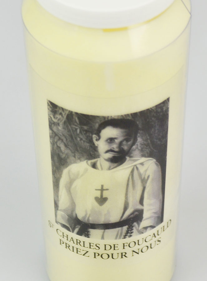 Bougie de Neuvaine Saint Charles de Foucauld - 17.5cm (pic 4)