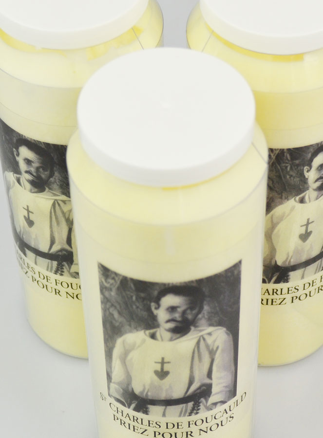 3 Bougies de Neuvaine Saint Charles de Foucauld - 17.5cm (pic 4)