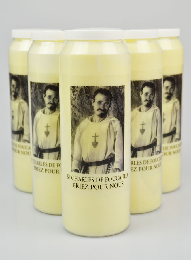 6 Bougies de Neuvaine Saint Charles de Foucauld - 17.5cm (pic 1)
