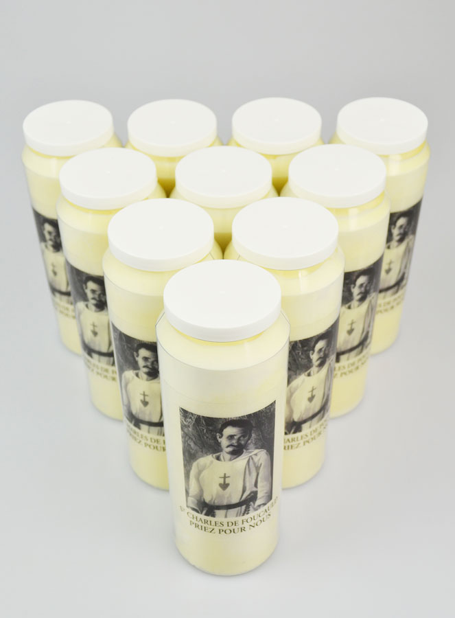 10 Bougies de Neuvaine Saint Charles de Foucauld - 17.5cm (pic 4)