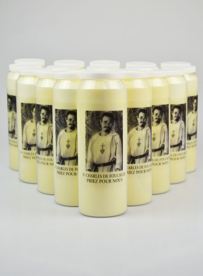 20 Bougies de Neuvaine Saint Charles de Foucauld - 17.5cm (pic 1)