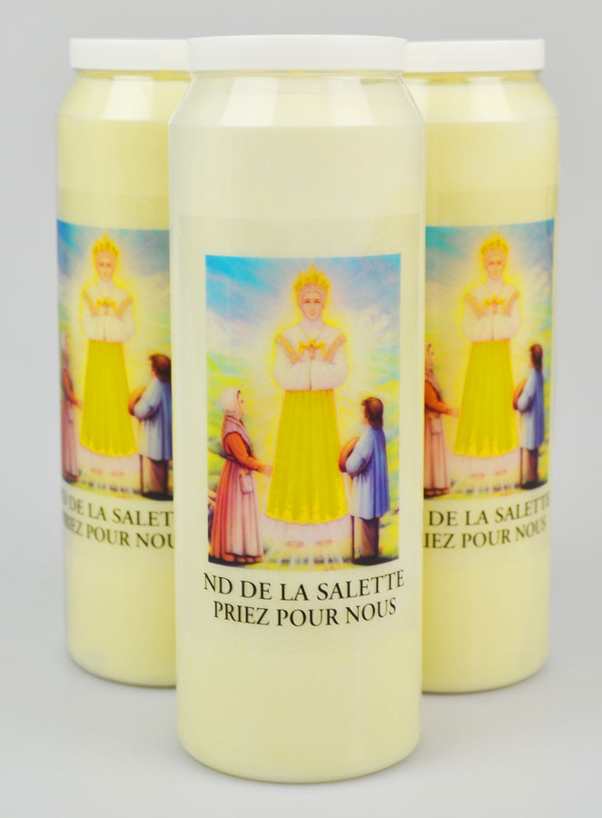 3 Bougies de Neuvaine Notre Dame de La Salette - 17.5cm (pic 1)